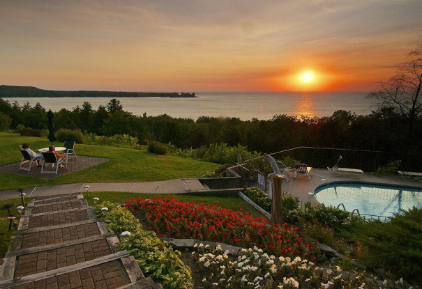 Egg Harbor Lodge Door County Resort with Beautiful Door County Sunsets